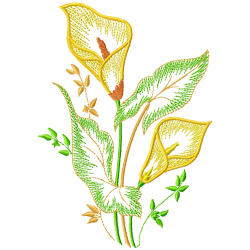 Flowers And Tree Embroidery Design 11 Flowers And Tree Embroidery Design 11